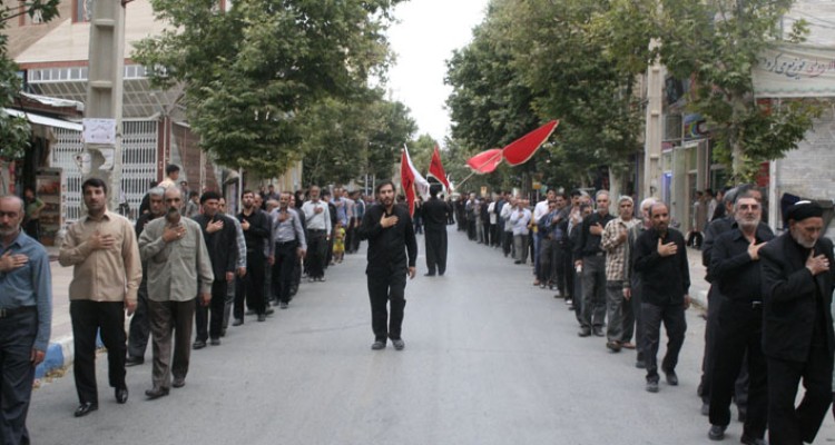 مراسم سینه زنی و عزاداری سالروز شهادت حضرت علی(ع) در هرسین