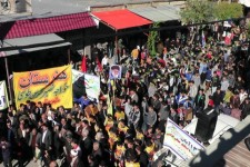 خروش مردم هرسین در راهپیمایی یوم الله سیزده آبان +فیلم