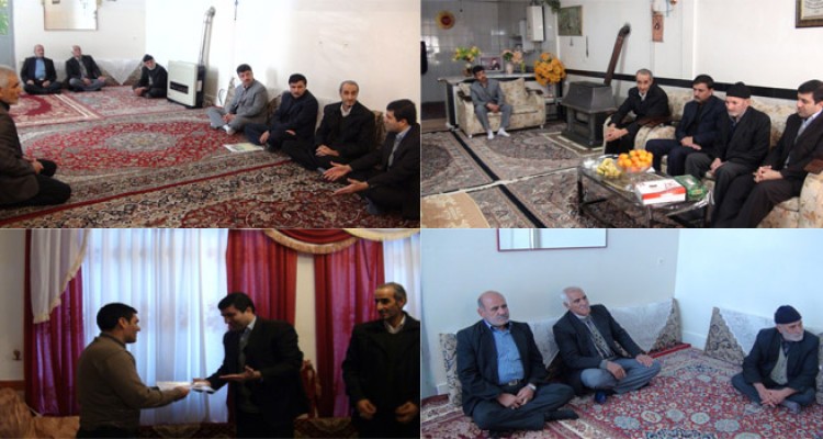 دیدار مسئولین شهرستان  با خانواده شهدا و جانبازان در هرسین  