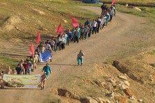 صعود بسیجیان شهرستان هرسین به ارتفاعات تپه شهدای گمنام