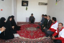 دیدار مسئولین شهرستان با خانوده شهدا در هرسین