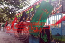  برافراشته شدن بیرق عزای حسین(ع) در آستانه ماه محرم در هرسین