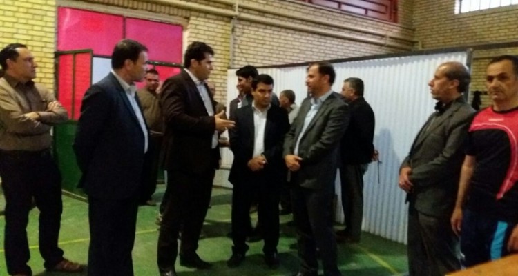 دیدار فرماندار شهرستان با ورزشکاران و اعضای هیئت کشتی هرسین