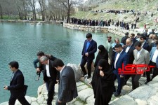 بازدید معاون رئیس جمهور و رئیس سازمان میراث فرهنگی کشور از سایت گردشگری بیستون