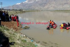 دومین روز جستجو برای یافتن جوان غرق شده در رودخانه گاماسیاب هرسین+فیلم و عکس