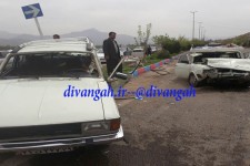 تصادف پیکان با وانت بار در محور بیستون به سنقر 6مصدوم بر جای گذاشت+تصویر
