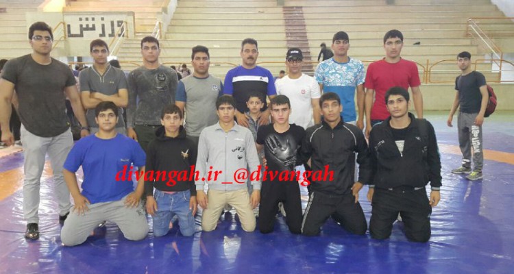 قهرمانی آزاد کاران نوجوان هرسینی در مسابقات چند جانبه کشتی در شهرستان صحنه +فیلم