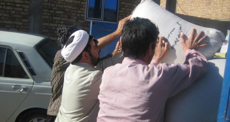 جمع آوری 2تن زکات غلات از روستای نادرآباد بخش بیستون