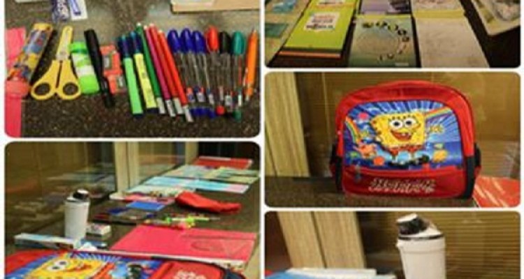 اهدا 75 بسته لوازم التحریر  در قالب طرح عترت بوتراب به ایتام شهرستان هرسین