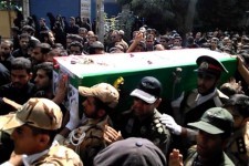 مراسم تشییع پیکر شهید هوانیروز ستوانیکم ابولفضل بیگی نیا در هرسین+عکس و فیلم