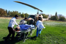 اعزام بیمار در هرسین با اورژانس هوایی به مرکز استان