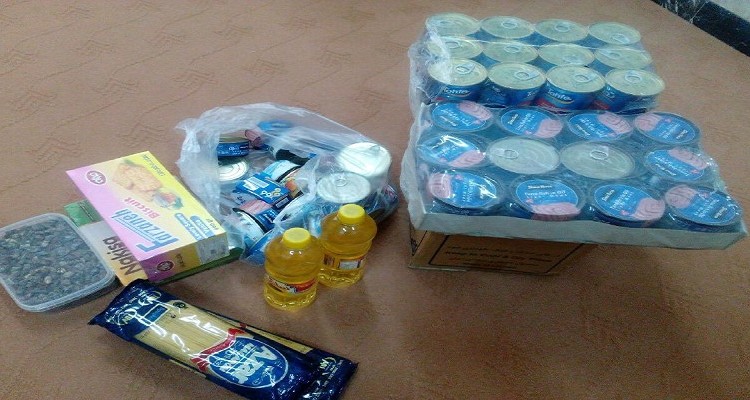 توزیع ۶۰‌ سبد‌غذایی در بین ‌خانواده‌های تحت حمایت مرکز استثنایی مشعل دانش هرسین