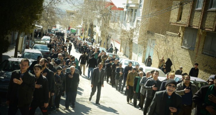 مراسم عزاداری شهادت حضرت فاطمه (س) در هرسین برگزار شد+ فیلم و تصویر
