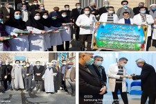 تجلیل از مقام پرستاران در هرسین و بیستون/ ادای احترام به مقام پرستار در روز میلاد بانوی صبور کربلا