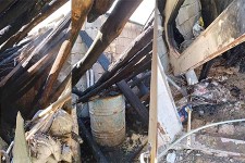 آتش سوزی انبار علوفه در روستای میدان(میان) در هرسین