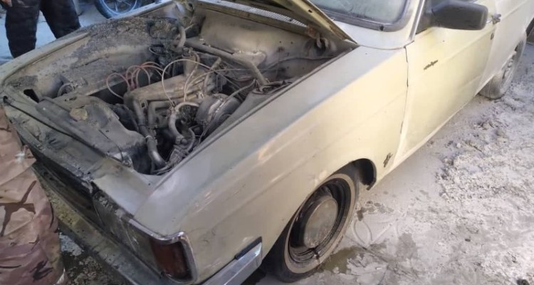 حریق یک دستگاه پیکان سواری و اطفاء آن توسط آتشنشانان