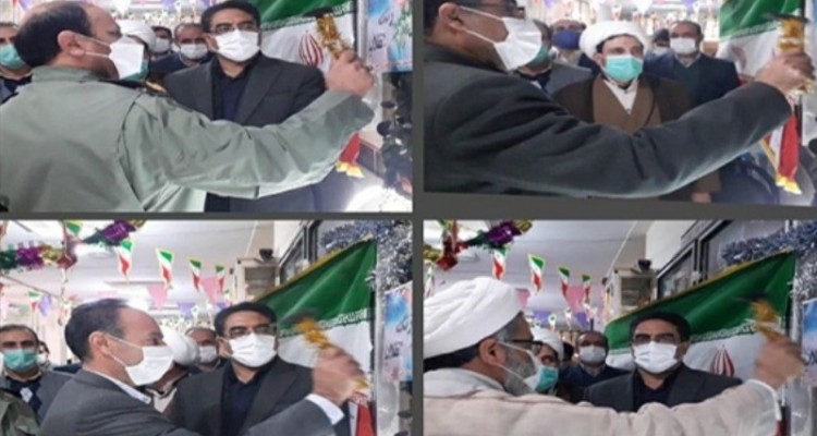 نواختن زنگ انقلاب در دبیرستان دخترانه شهید منصوری هرسین