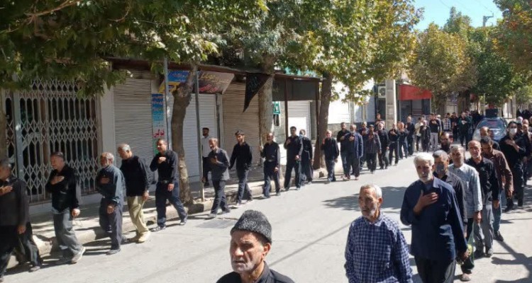 مراسم عزدارای سالروز وفات پیامبر اسلام(ص) و امام حسن مجتبی(ع) در هرسین+تصویر