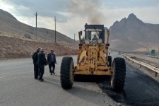 اجرای طرح اصلاح هندسی دوربرگردان روستای قیسوند در هرسین