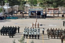 مراسم صبحگاه مشترک نیروهای مسلح در هرسین برگزار شد+تصویر