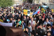 حضور پرشور مردم هرسین در راهپیمایی 13آبان