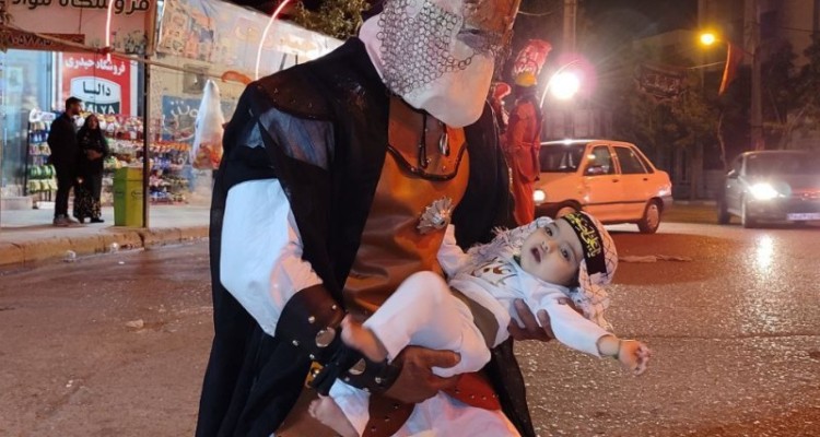 مراسم تعزیه خوانی هیئت جنت الحسین  هرسین +فیلم