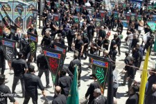 دارالمومنین هرسین غرق در ماتم عزای حسینی+فیلم و عکس