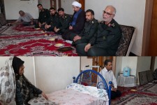 دیدار فرمانده سپاه حضرت نبی اکرم ص با خانواده شهید الماسی فرد