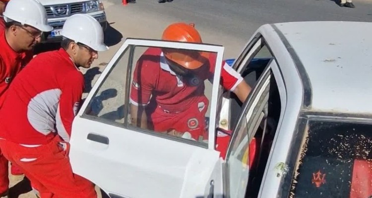 اجرای مانور جاده‌ای در شهرستان هرسین