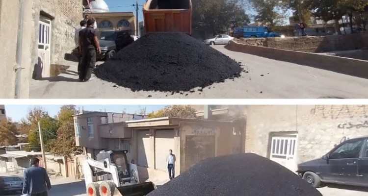 افزایش ۴۰۰ درصدی آسفالت معابر شهری در هرسین