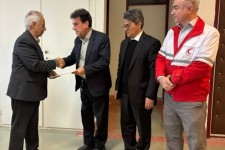 مراسم تودیع و معارفه سرپرست جمعیت هلال‌احمر شهرستان هرسین