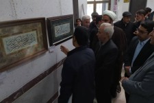افتتاح نمایشگاه خوشنویسی در سالروز حماسه نهم دی در هرسین