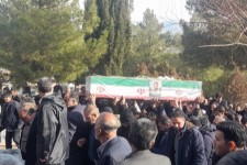 مراسم تشییع پیکر شهید مدافع وطن در هرسین+نصویر