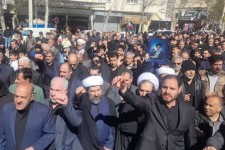 خروش مردم دیار مومنان در سوگ قائد امت امام خامنه‌ای