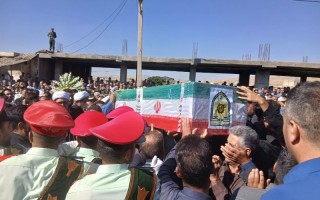 تشییع پیکر شهید والامقام سرهنگ دوم محسن چهری در هرسین