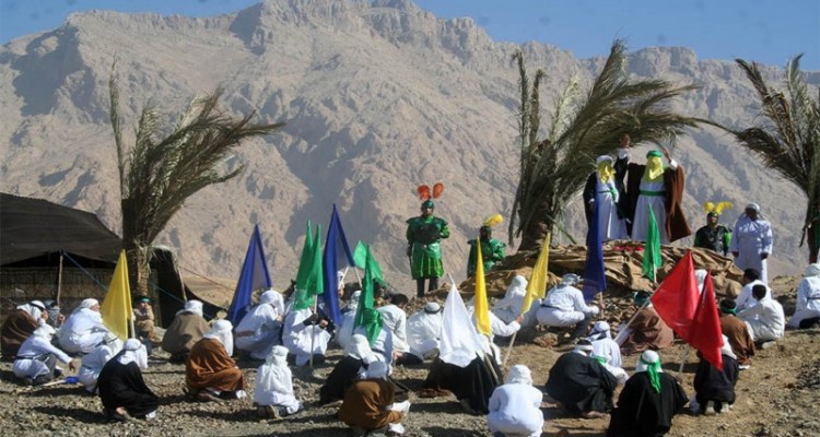 مراسم بازسازی واقعه غدیرخم در هرسین برگزار شد