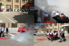 رزمایش پدافند غیرعامل در هرسین برگزار شد+تصویر