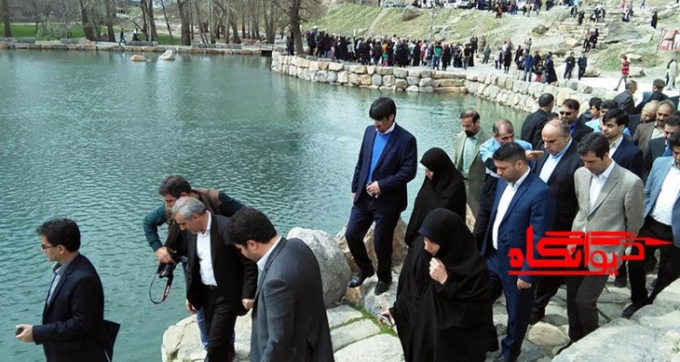 بازدید معاون رئیس جمهور و رئیس سازمان میراث فرهنگی کشور از سایت گردشگری بیستون