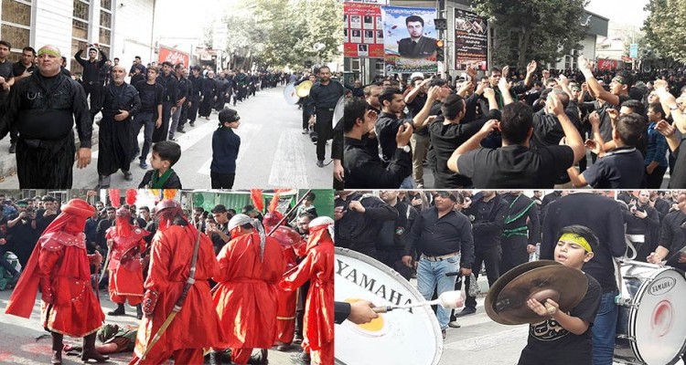 مراسم تاسوعای حسینی در هرسین برگزار شد