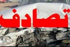 تصادف مرگبار سمند با موتور سیکلت در هرسین 
