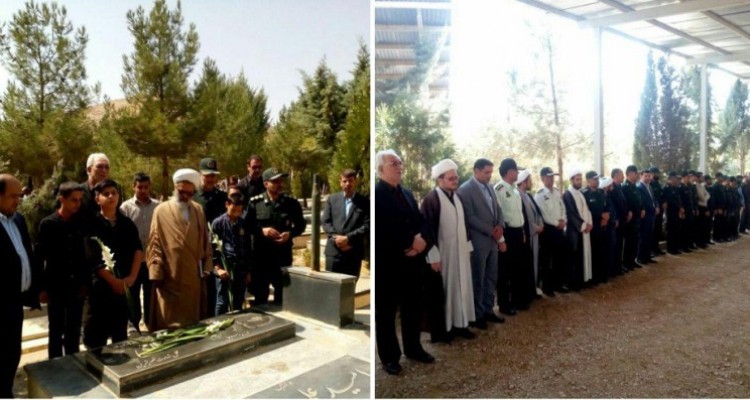 غبار روبی و عطرافشانی مزار شهدا در هرسین انجام شد