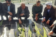 غبار روبی مزار شهدای گمنام در هرسین