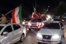 کاروان خودرویی در هرسین در صد و بیست پنجمین شب حضور در خیابان