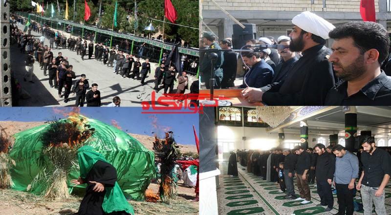 مراسم عزاداری عاشورای حسینی در هرسین برگزار شد+عکس و فیلم