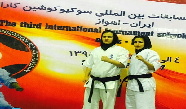 درخشش بانوان کاراته کای هرسینی در مسابقات بین المللی سوکیو کوشین کاراته در اهواز