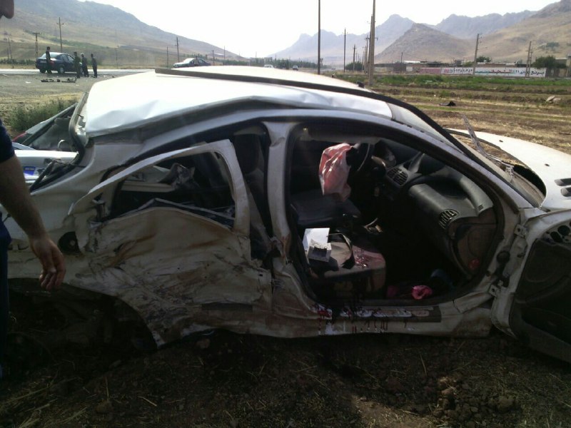 چهار کشته و زخمی در تصادف پراید با پژو206در محور هرسین به پلیسراه+تصویر