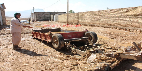 تصاویر از وضعیت بحرانی روستای کهریز در هرسین
