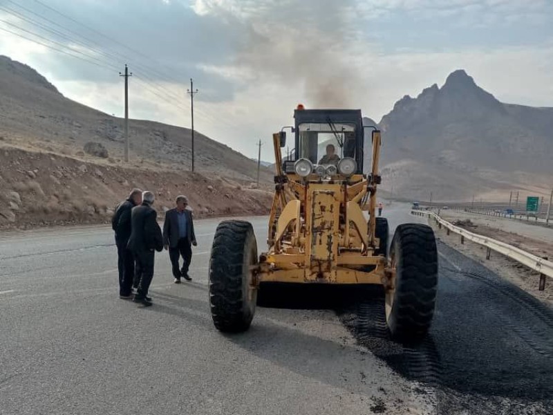 اجرای طرح اصلاح هندسی دوربرگردان روستای قیسوند در هرسین