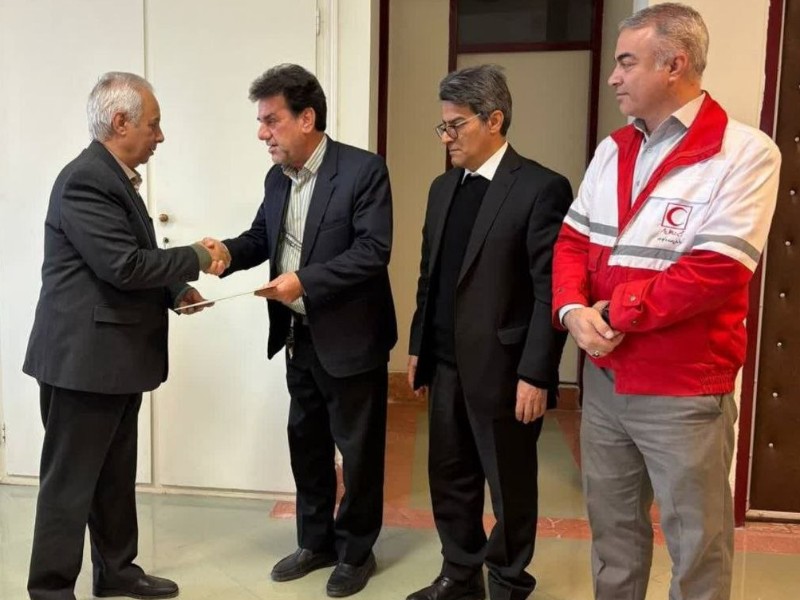 مراسم تودیع و معارفه سرپرست جمعیت هلال‌احمر شهرستان هرسین