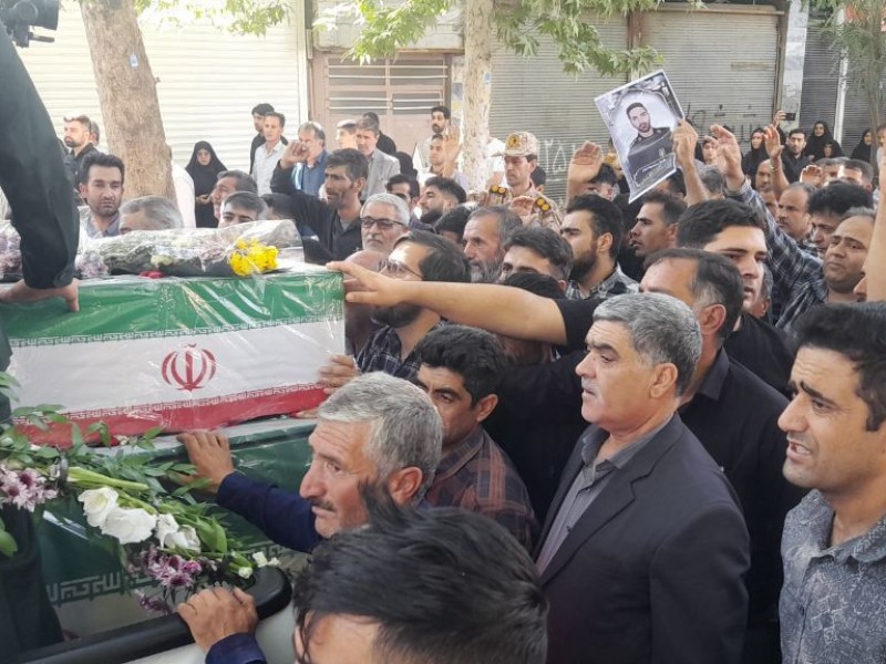 تشییع پیکر شهدای حمله تجاوزکارانه رژیم صهیونیستی در هرسین